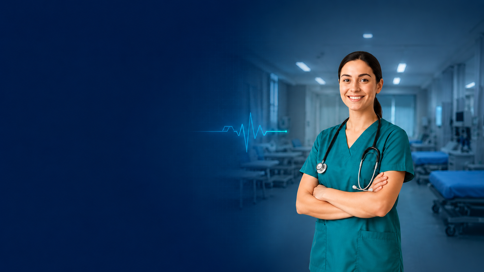 Enfermeira em ambiente hospitalar
